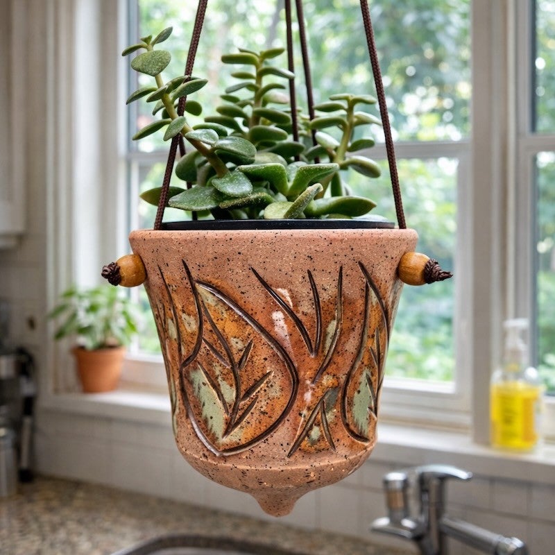 Autumn Ceramic Hanging Planter | 580Pottery - Hanging Planters -  Self-Watering Planters