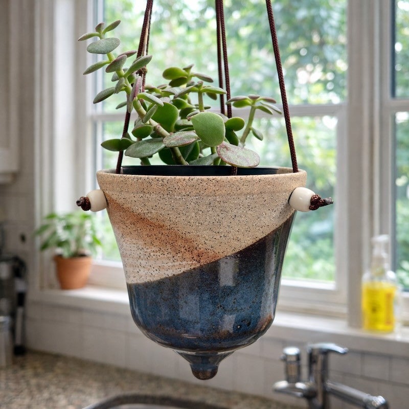 Handmade Ceramic Planters | Self-Watering & Hanging Pots | 580Pottery |  580Pottery - Hanging Planters - Self-Watering Planters